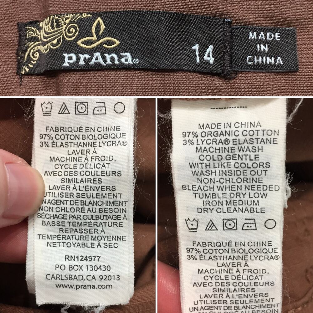 PrAna Outdoor Hiking Bermuda Shorts 14 Brown Organic Cotton Granolagirl Earthy - Picture 9 of 9